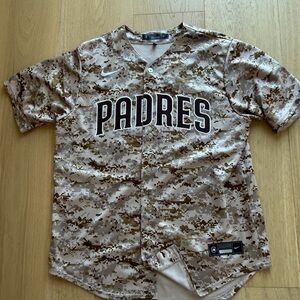 Nike Padres Musgrove Men's Camo Beige Brown Baseball Jersey